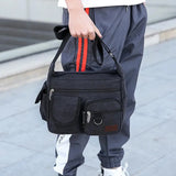 Canvas Shoulder Bag Large Capacity Vintage Cross-body Tote