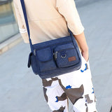 Canvas Shoulder Bag Large Capacity Vintage Cross-body Tote