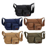 Canvas Shoulder Bag Large Capacity Vintage Cross-body Tote