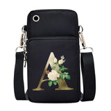 Waterproof Phone Bag Golden Flower CrossBody Bag