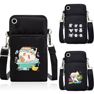 Tooth Print CrossBody Bag for Phones, Waterproof, Unisex
