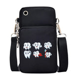 Tooth Print CrossBody Bag for Phones, Waterproof, Unisex