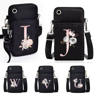 Waterproof Pink Flower CrossBody Bag for Samsung/iPhone