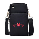 Waterproof Mobile Phone Bag Love Printing CrossBody Bag