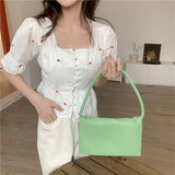 Shoulder Bags Women Accordion Pleated PU Leather Underarm for Female