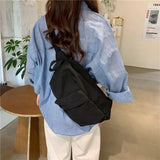 Canvas Shoulder Bag Women Casual Harajuku Crossbody Handbag