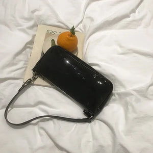 Shoulder Bags Women Bright PU Leather Zipper Female All-match Daily Handbag