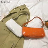 Shoulder Bags Women Bright PU Leather Zipper Female All-match Daily Handbag