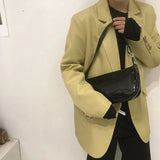 Shoulder Bags Women Bright PU Leather Zipper Female All-match Daily Handbag