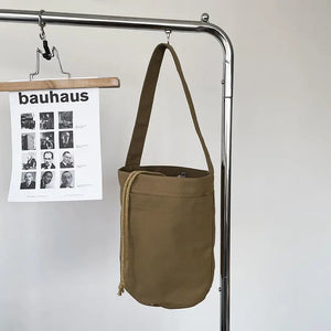 Canvas Shoulder Bag Harajuku Vintage Bucket Handbag