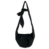 Women Canvas Hobos Tie Cross-body Shoulder Bag Solid Large Capacity