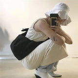 Canvas Hobos Tie Cross-body Bag for Women