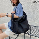 Canvas Shoulder Bag Harajuku Students Casual Bookbag