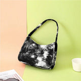 Shoulder Bags Women Canvas Tie-dye Vintage Underarm Bag All-match