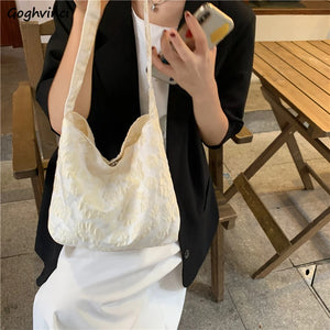 Canvas Shoulder Bag Women Large Capacity Handbag School Travel Tote Vintage