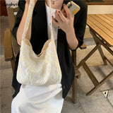 Canvas Shoulder Bag Women Large Capacity Handbag School Travel Tote Vintage