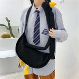 Duck Pattern Canvas Shoulder Bag Large Capacity Crossbody Handbag