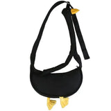 Duck Pattern Canvas Shoulder Bag Large Capacity Crossbody Handbag