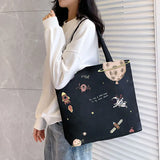 Women Cartoon Printed Shoulder Bags Large Capacity Totes