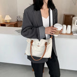 Canvas Tote Bag Women Large Capacity Shoulder Messenger Bag