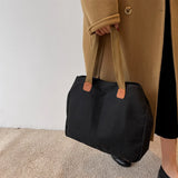 Shoulder Bags Women Casual Large Capacity Patchwork Canvas Ladies