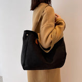 Shoulder Bags Women Casual Large Capacity Patchwork Canvas Ladies