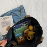 Shoulder Bags Women Casual Large Capacity Patchwork Canvas Ladies