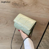 Women Chain Mini Flap Bag Crossbody Solid Brief Cover