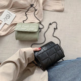 Women Chain Mini Flap Bag Crossbody Solid Brief Cover