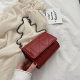 Women Chain Mini Flap Bag Crossbody Solid Brief Cover
