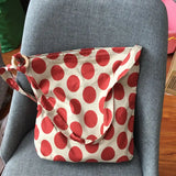 Shoulder Bags Women Dot Crossbody Canvas Large Capacity Ins Shopper Bag