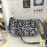 Shoulder Bags Women Cow Pattern Underarm Students All-match Style