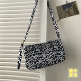 Shoulder Bags Women Cow Pattern Underarm Students All-match Style