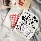 Cow-printing Shoulder Bag Women Canvas Tote Harajuku Cross-body Satchel