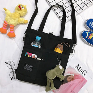 Canvas Shoulder Bag Large Capacity All-match Tote Handbags Couple