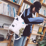 Canvas Shoulder Bag Large Capacity All-match Tote Handbags Couple