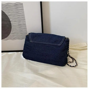Shoulder Bag Denim Patchwork Crossbody High Female Messenger Bag