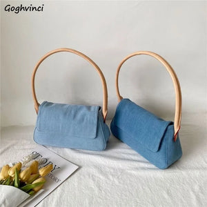 Women's Denim Shoulder Bag Crossbody Style Retro