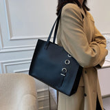 Shoulder Bags Women Large Capacity PU Leather Handbag Retro Portable Casual Tote