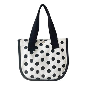 Shoulder Bags Women Dot Canvas Handle Ins Classic Vintage Student All-match