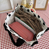 Shoulder Bags Women Dot Canvas Handle Ins Classic Vintage Student All-match
