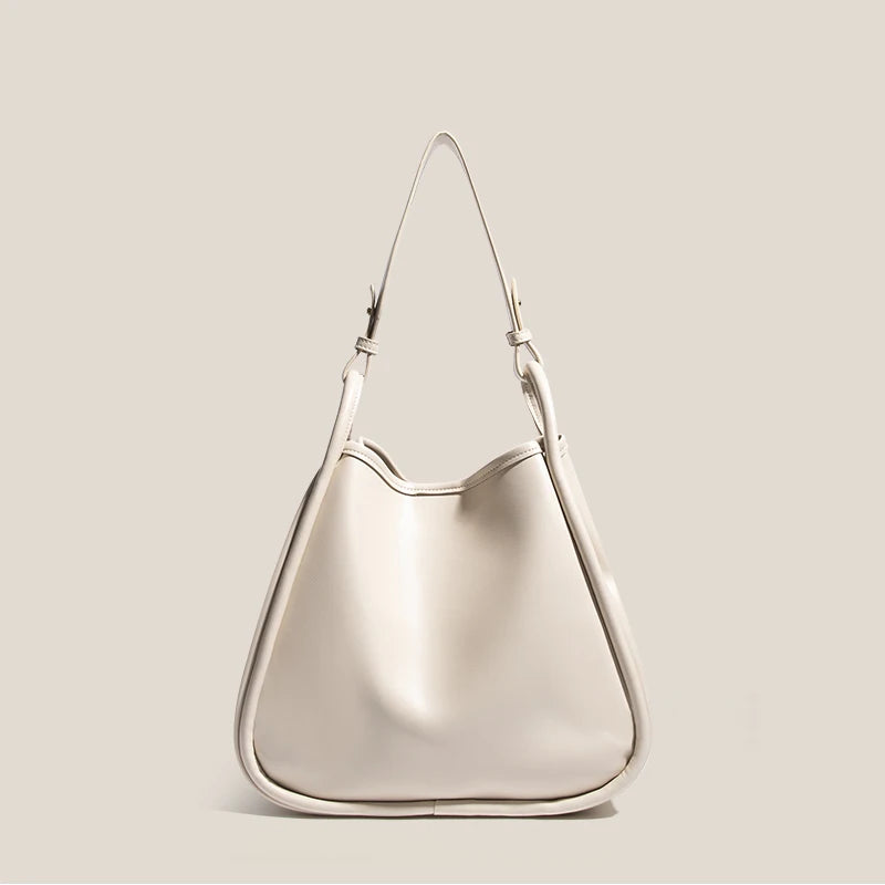 Women Shoulder Bag Large Capacity Tote Office Lady Handbag Solid Underarm Bag