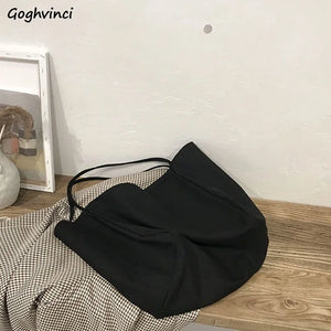 Shoulder Bags Women Large Capacity Handbag Retro Harajuku Canvas Crossbody