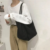 Shoulder Bags Women Large Capacity Handbag Retro Harajuku Canvas Crossbody