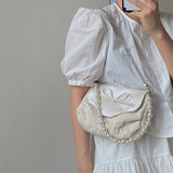 Shoulder Bag Women Flap Crossbody Jacquard Girls Handbag Sweet Vintage Stylish