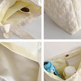 Women Floral Embroidery Canvas Crossbody School Bag