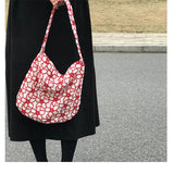 Shoulder Bags Women Embroidery Floral All-match Handbags Underarm Bag Ladies Lar