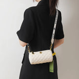 Plaid Mini Crossbody Bag Women Shoulder Bag Beige