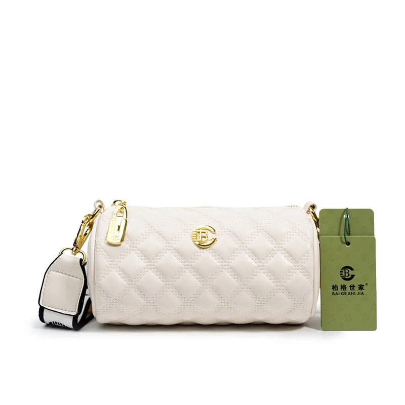 Plaid Mini Crossbody Bag Women Shoulder Bag Beige