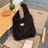 Floral Jacquard Shoulder Bag Large Capacity All-match Handbag